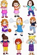 Angry Little Girls Cartoon Vector Clipart - FriendlyStock | Little girl ...