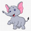 Elephant - Elephant Cartoon Vector, HD Png Download - kindpng