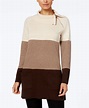 Jeanne Pierre - Jeanne Pierre-Cotton Colorblocked Tunic Sweater-Regular ...