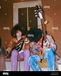 Noel Redding and Jimi Hendrix backstage before a concert at Olympia ...