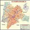 Mapa de Cundinamarca con municipios - Departamento de Colombia para ...