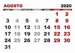 Calendario agosto 2020 – calendario.su