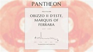 Obizzo II d'Este, Marquis of Ferrara Biography | Pantheon