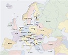 European Countries And Capitals - Online Maps: Europe map with capitals ...