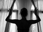 Free Images : silhouette, light, black and white, window, home, sitting ...
