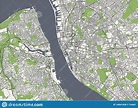 Mapa Da Cidade De Liverpool, Reino Unido Ilustração Stock - Ilustração ...