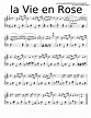 la Vie en Rose Sheet music for Piano (Solo) | Musescore.com