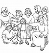 COLOREA TUS DIBUJOS: Dibujo de Jose con sus hermanos y su padre para ...