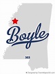 Map of Boyle, MS, Mississippi