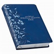 Navy Blue Faux Leather Spiritual Growth Bible - Spiritual Growth Bible