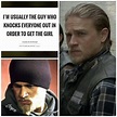 Pin by Bonnie Gerard on Charlie Hunnam | Sons of anarchy, Charlie ...