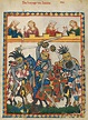 Tournament from the Codex Manesse, depicting Henry I, Count of Anhalt ...
