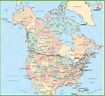 USA and Canada map
