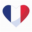 bandeira francesa em forma de coração 2641869 Vetor no Vecteezy