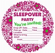 Free printable sleepover party invitations - hundreds of slumber party ...