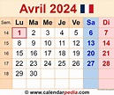 Calendrier Avril 2024 France - Hynda Laverna