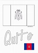 the flag of quittoo is shown in this handwritten coloring book, which ...