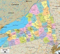 Large Detailed Administrative Map Of New York State W - vrogue.co