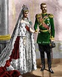 portrait of the wedding of Grand Duke Sergei Alexandrovich to Princess ...