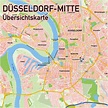Düsseldorf-Mitte Übersichtskarte Vektorkarte Basiskarte