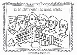 13 de Septiembre niños heroes de Chapultepec - COLOREA TUS DIBUJOS