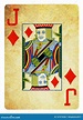 Jack of Diamonds Vintage Playing Card Isolated on White Stock Photo ...