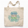 Earth Day Tote Bag Reduce Reuse Recycle Canvas Bag Canvas