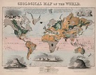 Mapa geológico del mundo (1850) - Mapas Milhaud