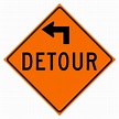TC-10L Detour Left Arrow Sign - Traffic Depot Signs & Safety