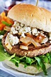 caramelized-onions-blue-cheese-turkey-burgers-1 - The Tasty Bite