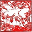剪纸文化：松树长寿，鹤有飘然仙气，二者合一，寓意“松鹤延年”_百科TA说