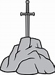 espada del rey arturo excalibur en la piedra 8513850 PNG