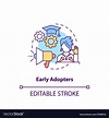 Early adopters concept icon Royalty Free Vector Image