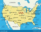 Los Estados Unidos de América - mapa