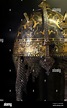 Casco guerrero de acero otomano del siglo 16th en el Museo del Palacio ...