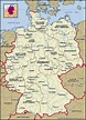 Mapa de Alemania con regiones y ciudades | Mapas de Alemania para descargar e imprimir