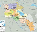 Detailed Political Map of Armenia - Ezilon Maps