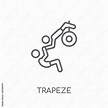 trapeze linear icon. Modern outline trapeze logo concept on white ...