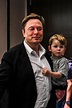 Elon Musk joined by son X AE A-XII backstage at Miami keynote speech