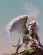 Winged Lion by Yu Cheng Hong | Fantasy art illustrations, Mythical ...