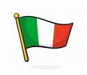 caricatura, ilustración, de, bandera, de, italia, en, flagstaff ...
