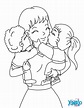 Dibujos para colorear mamá con su hijos - es.hellokids.com