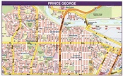 Map Prince George, British Columbia Canada.Prince George city map with ...