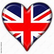 bottone cuore inglese - uk heart flag Stock Illustration | Adobe Stock