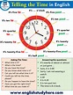 How to Say The TIME in English | Telling The TIME - English Study Here ...