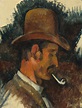 hombre con pipa | Paul Cézanne | Impresión de arte