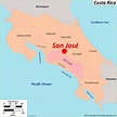 San Jose Costa Rica Road Map