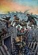 La infantería alemana atacando las posiciones francesas durante la ...