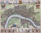 Grande detallado mapa del siglo XVII de ciudad de Londres | Londres ...