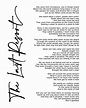 The Last Resort Lyric Art White Lyrics song print | Etsy